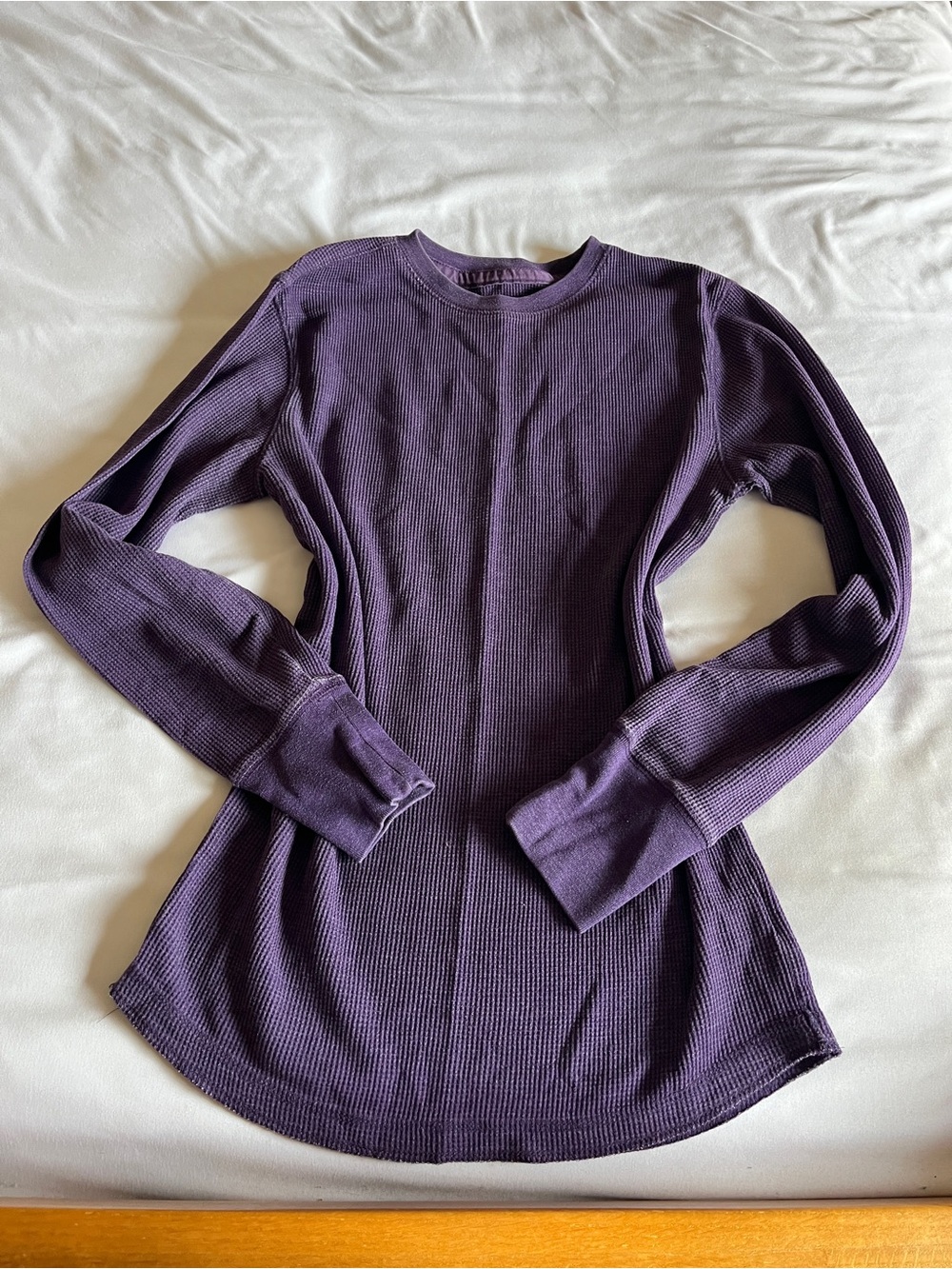 Mossimo Supply Co. Ribbed Long-Sleeve Crewneck Top - Purple